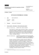 Journal de la 959ème séance plénière du Conseil
