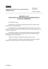 Ministerial Council Decision No. 2/13