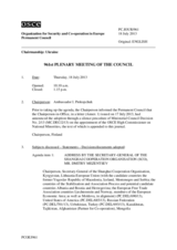 Journal of the 961st Plenary Meeting of the Permanent Council