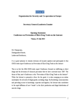 Opening Statement by OSCE Secretary General Lamberto Zannier