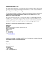 Election of a new Bureau in 2013