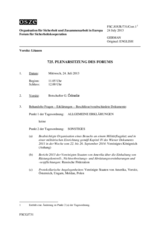 Journal der 725. Plenarsitzung des Forums