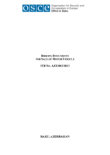 Sale of Motor Vehicle: Invitation for Bids