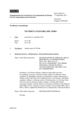 Giornale della 726a Seduta plenaria del Foro di cooperazione per la sicurezza