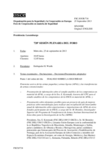 Diario de la 728ª Sesión plenaria del Foro de Cooperación en materia de Seguridad  