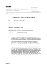Journal of the 729th Plenary Meeting of the Forum for Security Co-operation