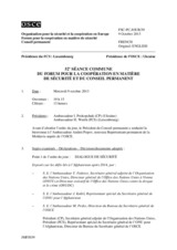 Journal de la 52ème séance commune du Forum pour la coopération en matière de sécurité et du Conseil permanent