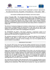 Kazakhstan, Presidential Election, 4 December 2005: Preliminary Statement