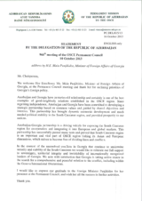 Statement by the Delegation of Azerbaijan in response to the address by the Minister for Foreign Affairs of Georgia, H.E. Maia Panjikidze