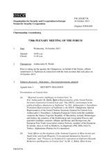 Journal of the 730th Plenary Meeting of the Forum for Security Co-operation