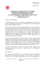 Statement by the Delegation of Turkey in response to the address by the Co-Chairmen of the Geneva International Discussions