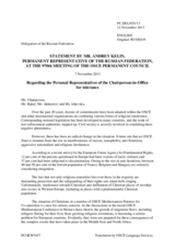 Statement by the Delegation of the Russian Federation in response to the reports by the three Personal Representatives of the Chairperson-in-Office for tolerance and non-discrimination