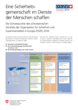 Swiss Facts, Priorities of the 2014 Swiss Chairmanship