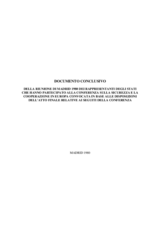 Second Follow-up Meeting, Madrid, 11 November 1980 to 9 September 1983 (it)