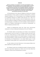 Report of the CSCE Meeting of Experts on Peaceful Settlement of Disputes - Athens, Greece (de)