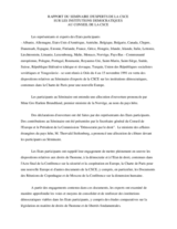 Report of the CSCE Seminar of Experts on Democratic Insitutions (fr)