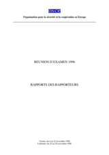 Second Review Meeting, Lisbon, 4 to 22 November 1996 (fr)