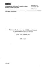 Summary of the Follow-up Conference on the OSCE Code of Conduct on politico-military aspects of security