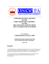 Copenhagen declaration of the OSCE Parliamentary Assembly
