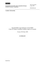 Summary of the Second Follow-up Conference on the OSCE Code of Conduct on politico-military aspects of security
