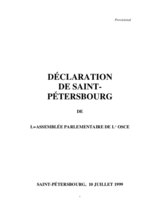 1999 St. Petersburg declaration (fr)