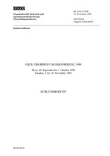 Third Review Conference, Vienna - 1 October to 20 September and Istanbul - 10 November 1999 (de)