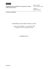Third Review Conference, Vienna - 1 October to 20 September and Istanbul - 10 November 1999 (es)