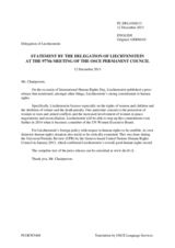 Statement by the Delegation of Liechtenstein on the Human Rights Day, celebrated on 10 December 2013 