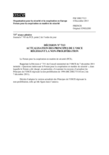 Décision No 7/13 du Forum pour la coopération en matière de sécurité