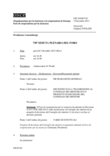 Giornale della 738a Seduta plenaria del Foro di cooperazione per la sicurezza