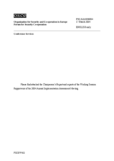 Consolidated Summary of the 2004 Annual Implementation Assessment Meeting