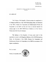 Concept Paper for the 2005 OSCE-Korea Conference on "New Security Threats and a New Security Paradigm"