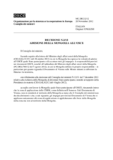 Decisione N.2/12 del Consiglio dei ministri