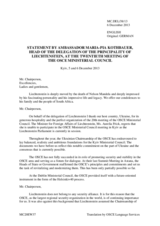 Statement by H.E. Ms. Maria-Pia Kothbauer, Ambassador, Permanent Representative