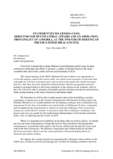 Statement by H.E. Mr. Gemma Cano Berne, Director of the Department of Multilateral Affairs and Cooperation of the Ministry of Foreign Affairs