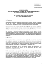 Statement by H.E. Mr. Gonzalo de Benito, Secretart of State for Foreign Affairs