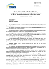 Statement by H.E. Mr. Leonid Kozhara, Chairperson-in-Office, Minister for Foreign Affairs