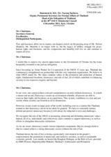 Statement by H.E. Mr. Narong Sasitorn, Deputy Permanent Secretary for Foreign Affairs