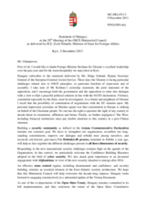 Statement by H.E. Mr. Zsolt Nemeth, Minister of State for Foreign Affairs