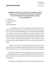 Statement by H.E. Mr. Calin Stoica, Head of NATO and Multiculteral Affairs, Political Affairs and Security Policy Division