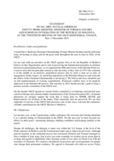 Statement by H.E. Ms. Natalia Gherman, Deputy Prime Minister and Minister of Foreign Affairs and European Integration