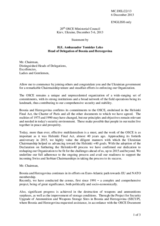 Statement by H.E. Mr. Tomislav Leko, Ambassador, Head of Delegation