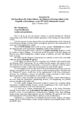 Statement by H.E. Mr. Erlan Idrissov, Minister for Foreign Affairs