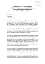 Statement by H.E. Mr. Edgars Rinkevics, Minister of Foreign Affairs