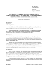 Statement by H.E. Ms. Aurelia Frick, Minister for Justice, Foreign Affairs and Cultural Affairs