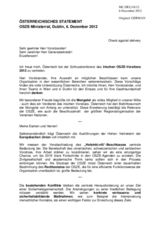 Statement by H.E. Mr. Johannes Kyrle, Secretary General of the Ministry for Foreign Affairs