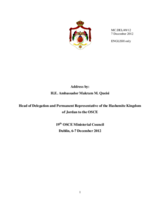 Statement by H.E. Mr. Makram M. Queisi, Permanent Representative to the OSCE