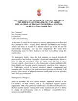 Statement by H.E. Mr. Ivan Mrkic, Minister of Foreign Affairs