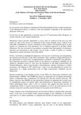 Statement by H.E. Mr. Peter Burian, State Secretary of the Ministry of Foreign and European Affairs