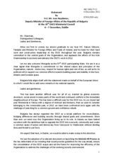 Statement by H.E. Mr. Ivan Naydenov, Deputy Minister of Foreign Affairs